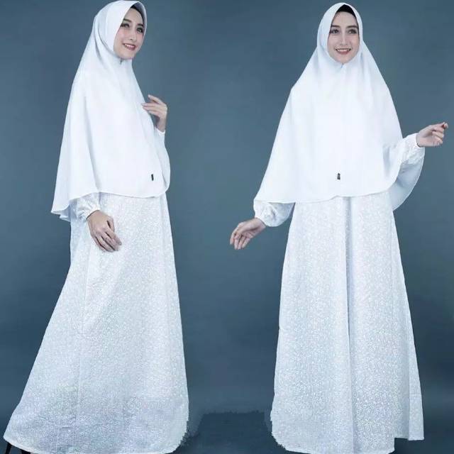 Gamis Putih Ihrom / Gamis Putih Polos / Gamis Putih / Gamis Syari Putih /