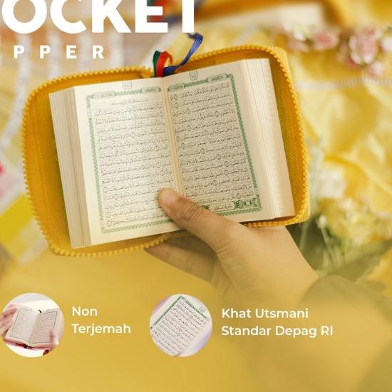 Terlaris Al Quran AlQuran Kecil Saku Untuk Wanita Cantik Madinah Resleting Madina Alquran Pocket