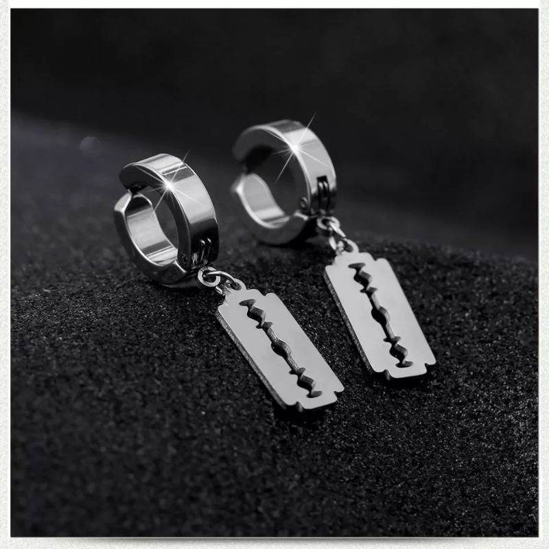 1pcs Anting Jepit Tanpa Tindik Model Sillet Untuk Pria Wanita Fashion Korea