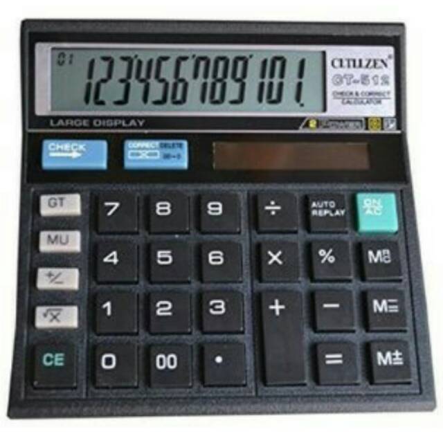 

CALCULATOR CITIZEN CT-512/CHECK ULANG&CORECTION/12 DIGIT#READY STOCK