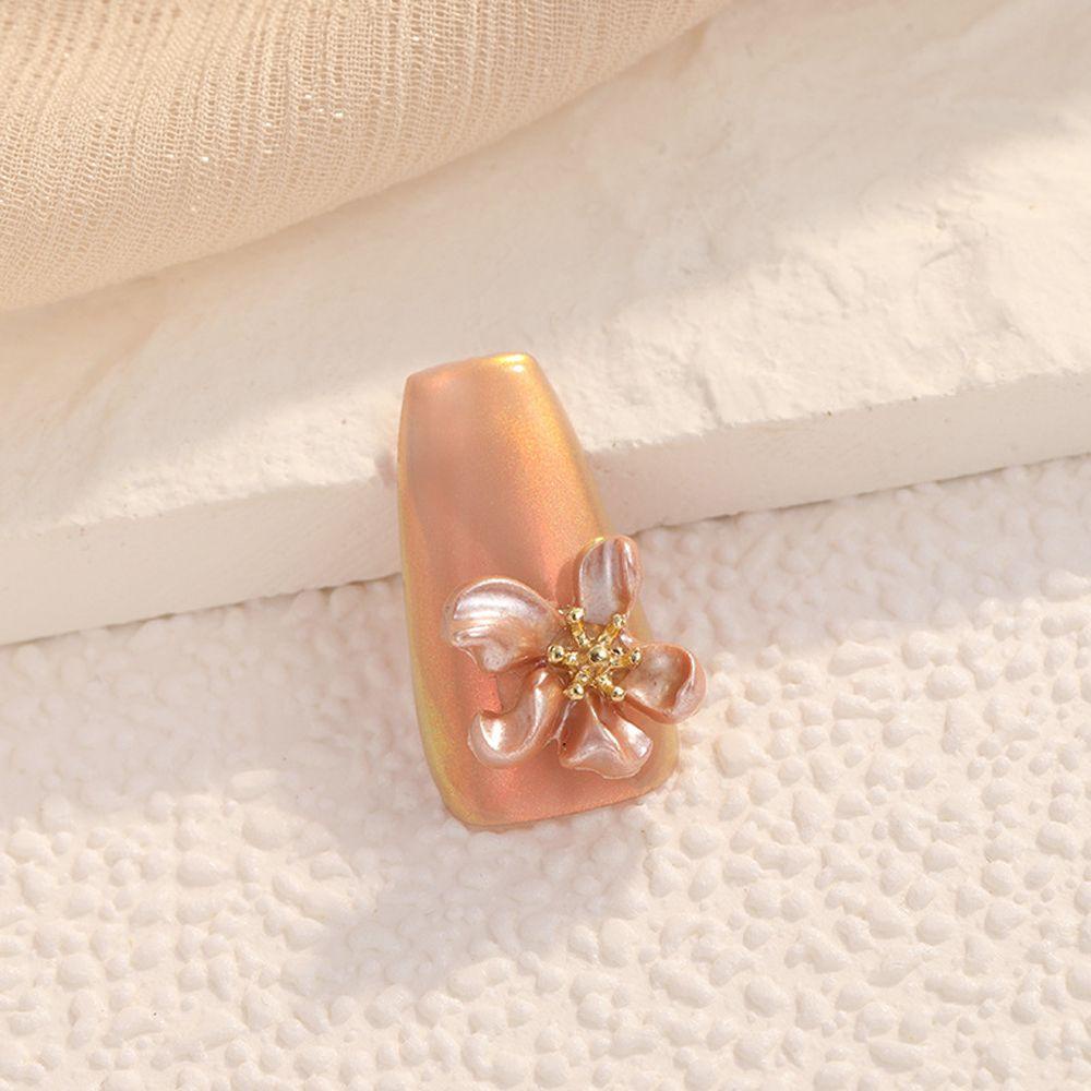 AUGUSTINA Agustin 3D Dekorasi Nail Art Kelopak Bunga Vintage Wanita Hiasan Kuku Membuat Perhiasan Aksesoris Manicure Korea