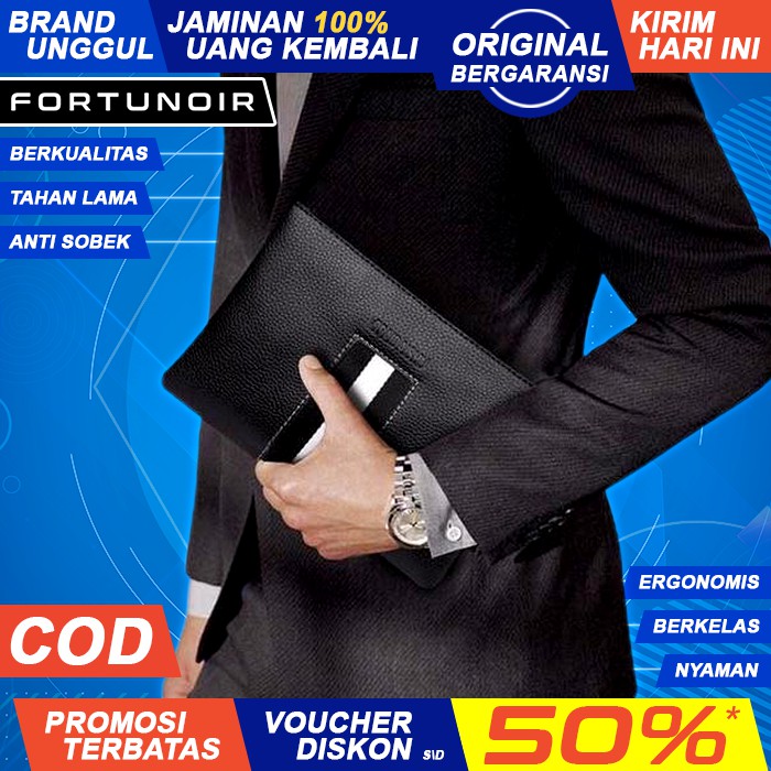 TAS TANGAN HANDBAG CLUTCH PEGANG PEGANGAN PESTA FASHION GAUL KEREN KULIT PRIA COWO COWO LAKI FN167