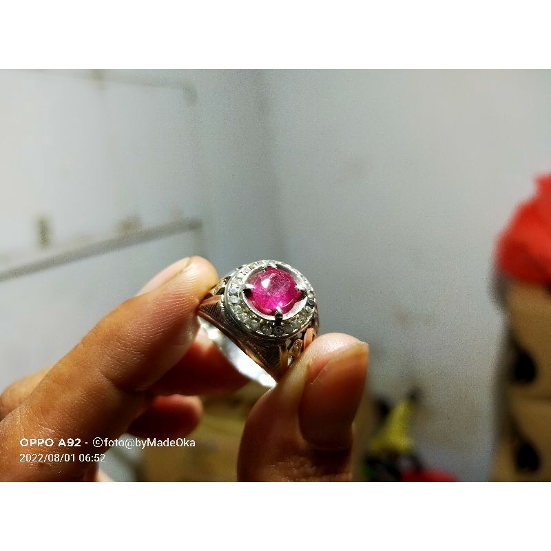 cincin permata ruby natural memo