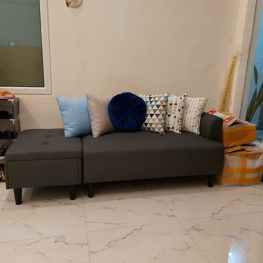 Ready Stok Bantal Sofa Bulat Labu Glossy Pillow Round