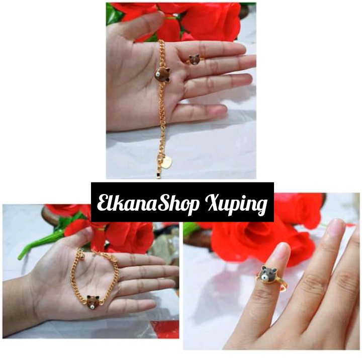 Gelang anak rantai free cincin xuping