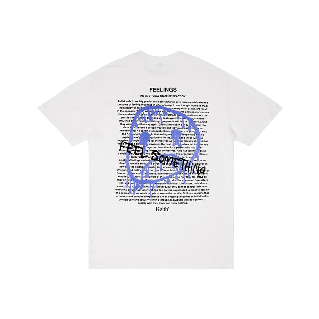 FEEL SOMETHING - KAOS DISTRO ORI KEITH STUDIO PRIA/WANITA WHITE