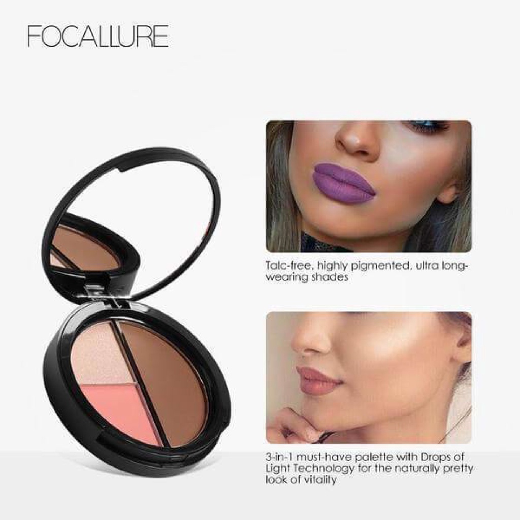 ❤ BELIA ❤ FOCALLURE Blush Highlight &amp; Contour FA20 | Blush On | Contour | BPOM