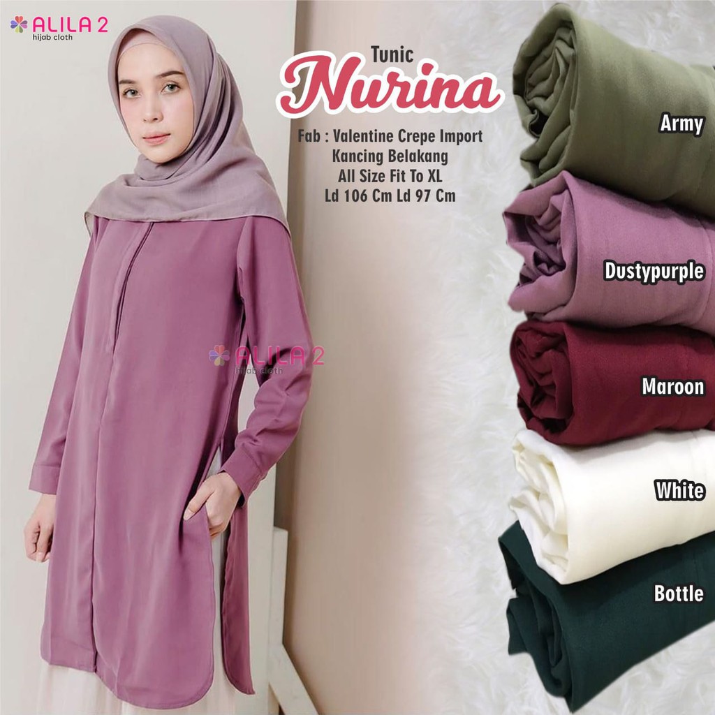BAJU ATASAN WANITA NURINA TUNIK BY ALILA 2