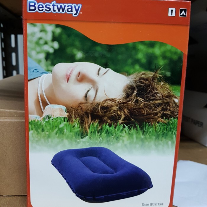 Bantal Angin Kotak / Tiup / Tidur / Perjalanan / Bestway / Air Pillow