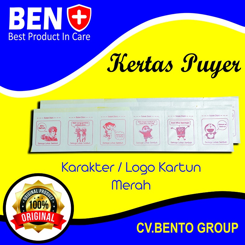 kertas puyer kartun merah dan biru isi 30.000 pcs