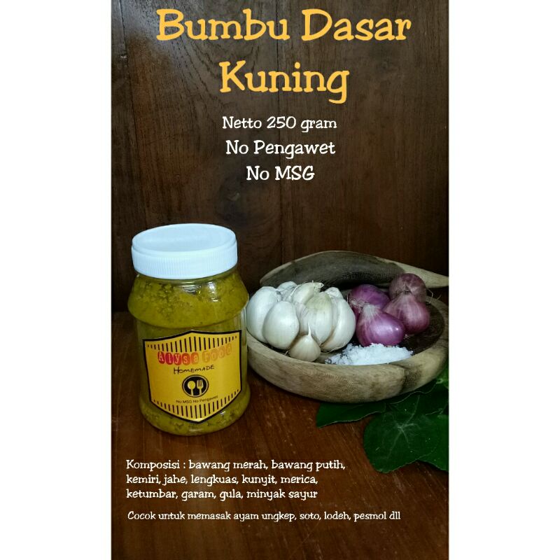 

Bumbu Dasar Kuning 250 gram bonus rempah aromatik