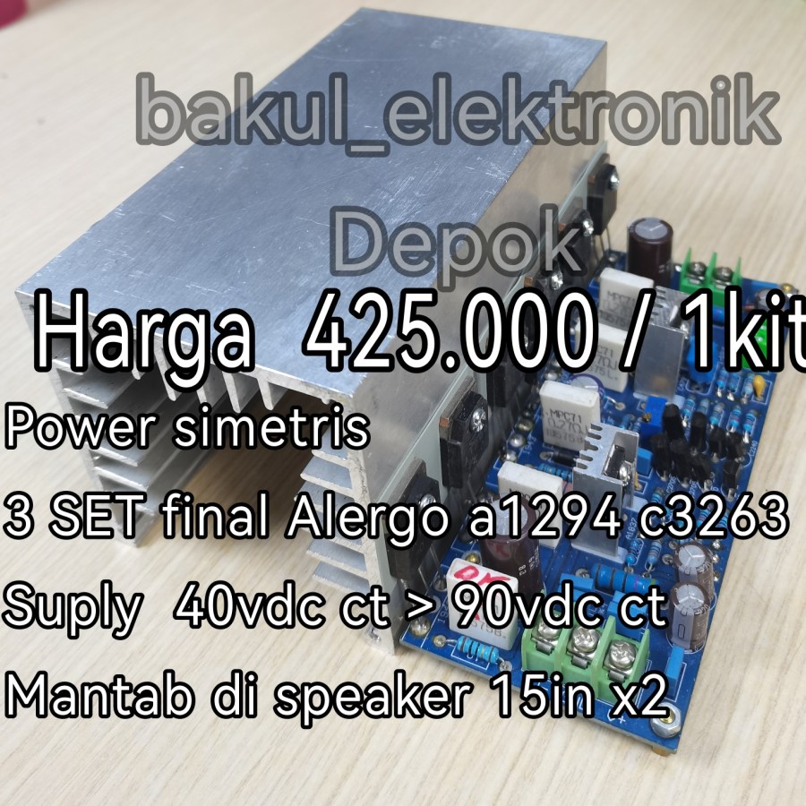 POWER AMPLIFIER 300W SIMETRIS 90VDC CT  kit jadi full