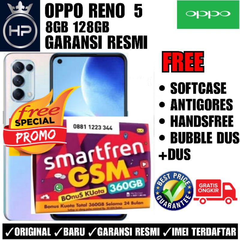 OPPO RENO 5 / RENO 4F 8/128 GARANSI RESMI | Shopee Indonesia