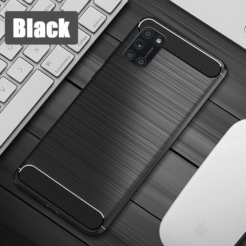 Casing Softcase Samsung A52IPAKY Carbon Fiber Matte Softcase - Hitam