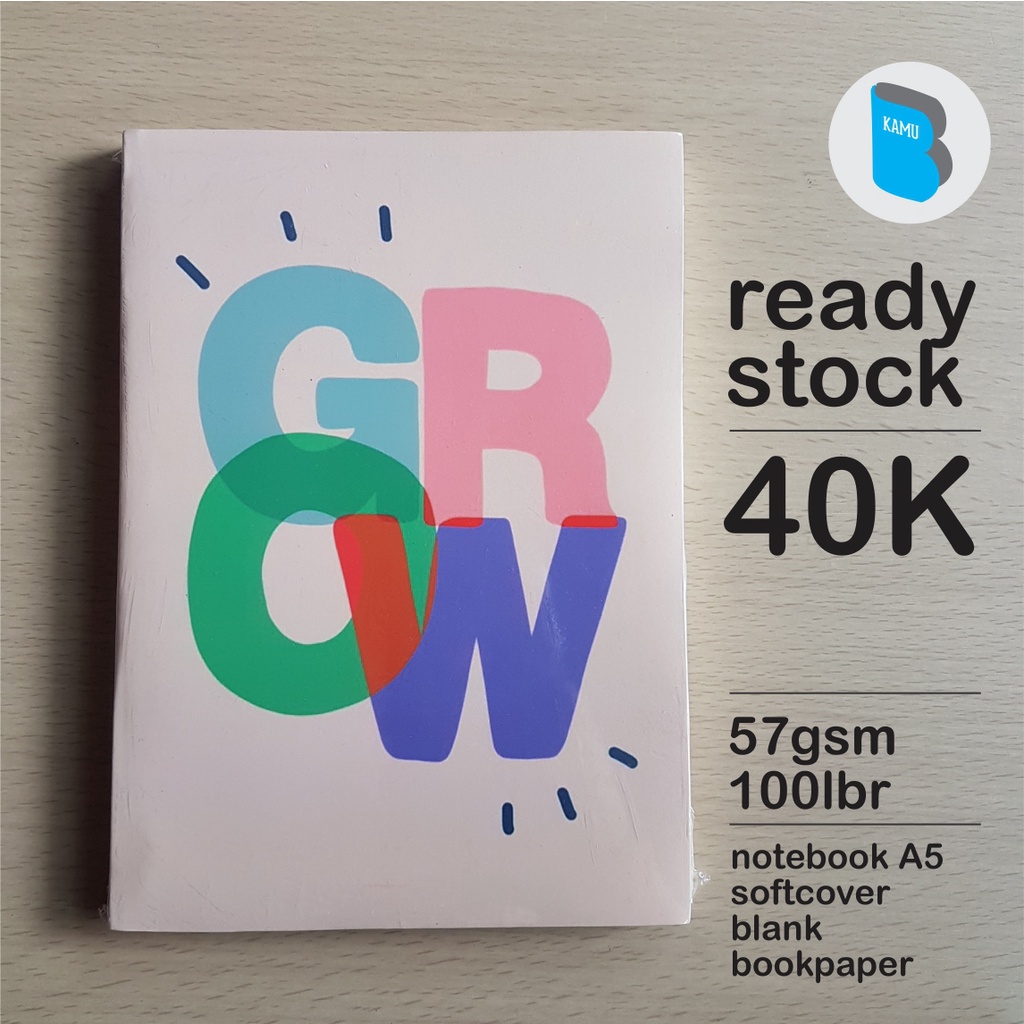 

[57 gsm] A5 Notebook Buku Catatan Diary Jurnal Bookpaper Polos - Grow