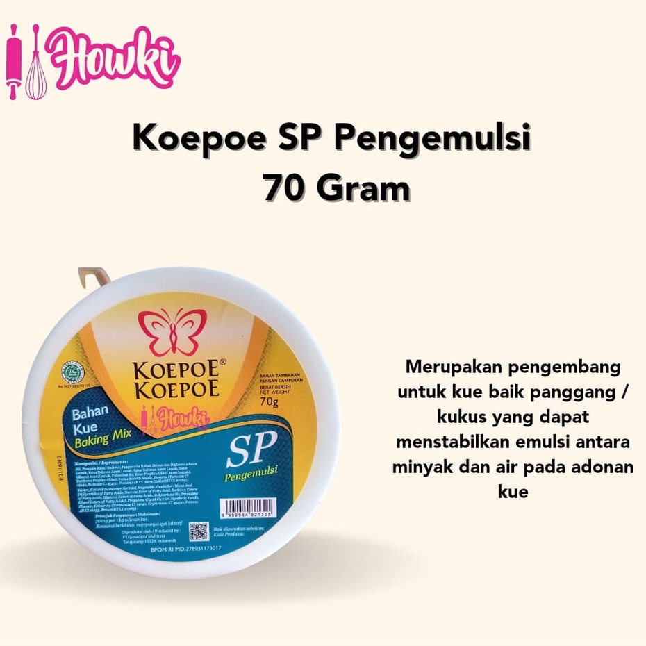 

Bahan Kue Baking Mix SP Merek KOEPOE-KOEPOE Berat 70GR