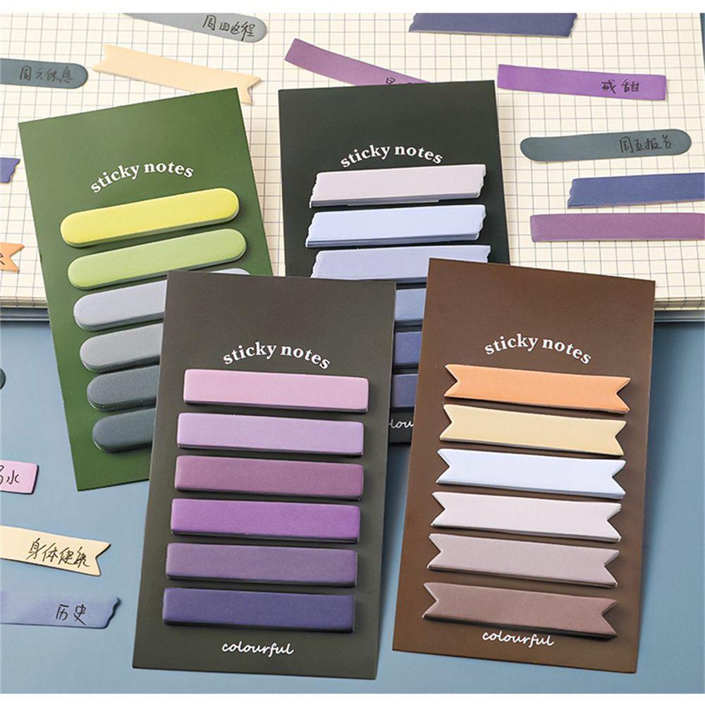 TOP 120lembar Index Memo Pad Perlengkapan Sekolah Warna Morandi ​Kawaii Diposting Lengket ​Nota