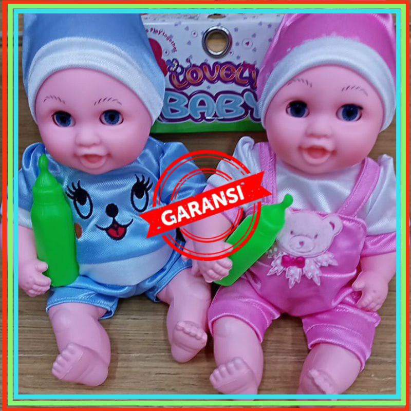 Mainan anak boneka bayi nangis mama papa
