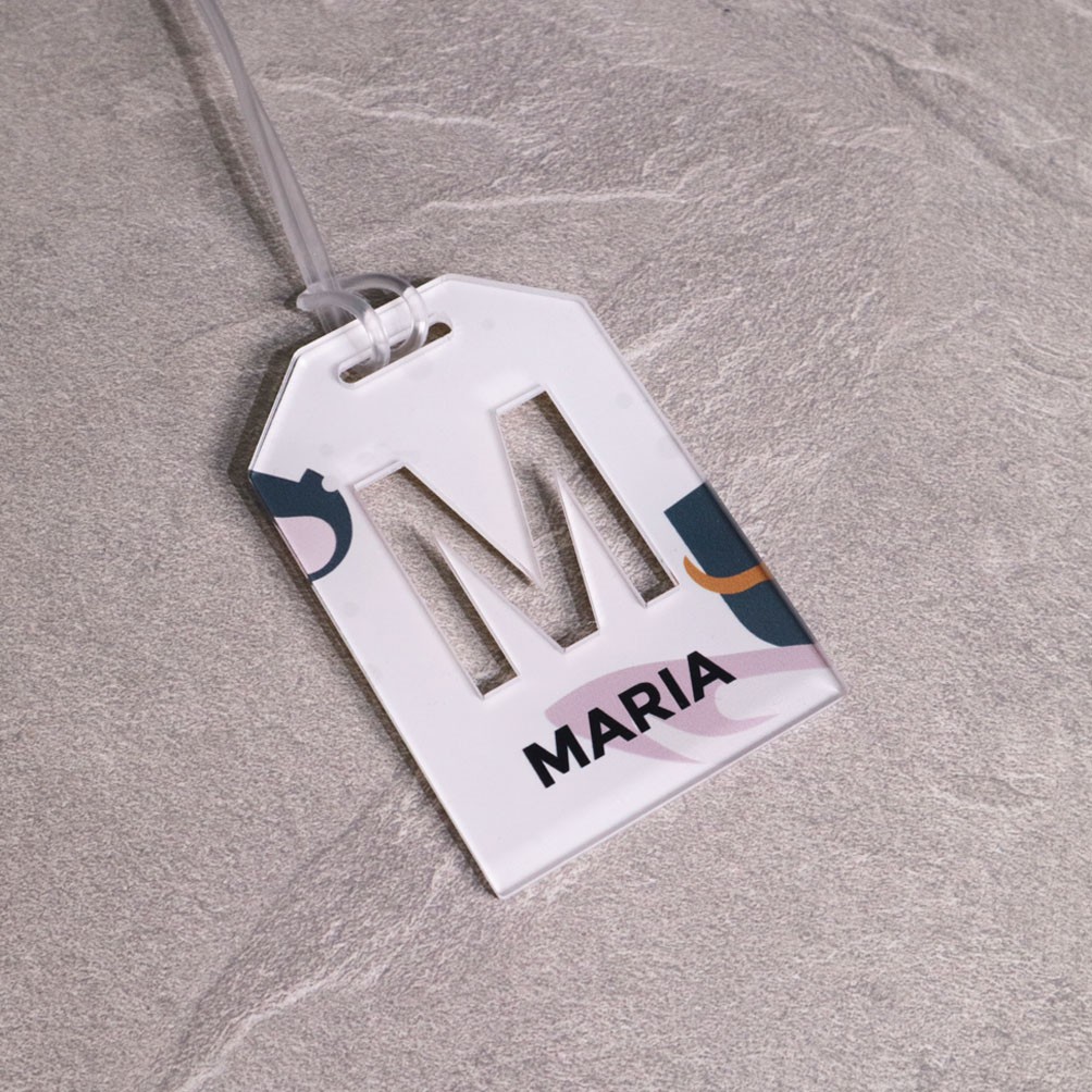 Classic Bag Tag | Terrazzo | Luggage Tag Akrilik Custom