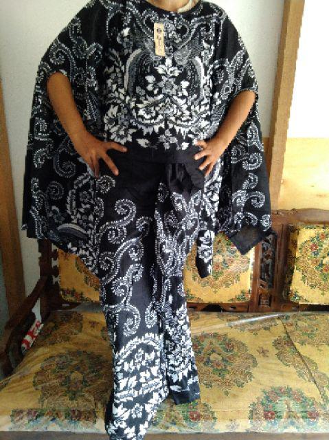 Batik Couple 2543 Blus Batwing Rok Lilit Kemeja Pria Wanita Modern Premium Sarimbit Katun