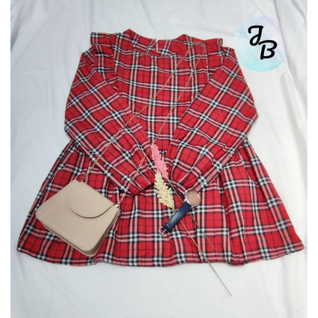 JB CIRELEA BLOUSE - BLOUSE MUTHIA / BLOUSE CIRELEA (LD 96 PJ 60)-Burberry Merah