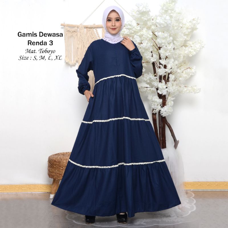 GAMIS DEWASA FASHION 2021 KEKINIAN/GAMIS WANITA DEWASA BAHAN TOYOBO PREMIUM/GAMIS WANITA IBU ANAK