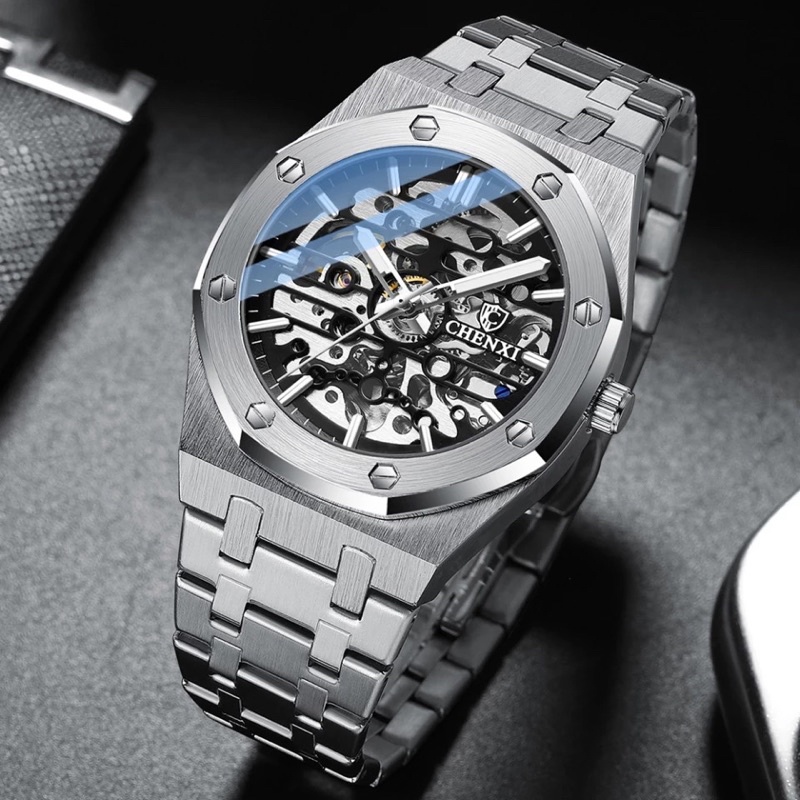 Jam Tangan Pria Automatic Homage AP Royal Oak Stainless Steel Luxury Chenxi