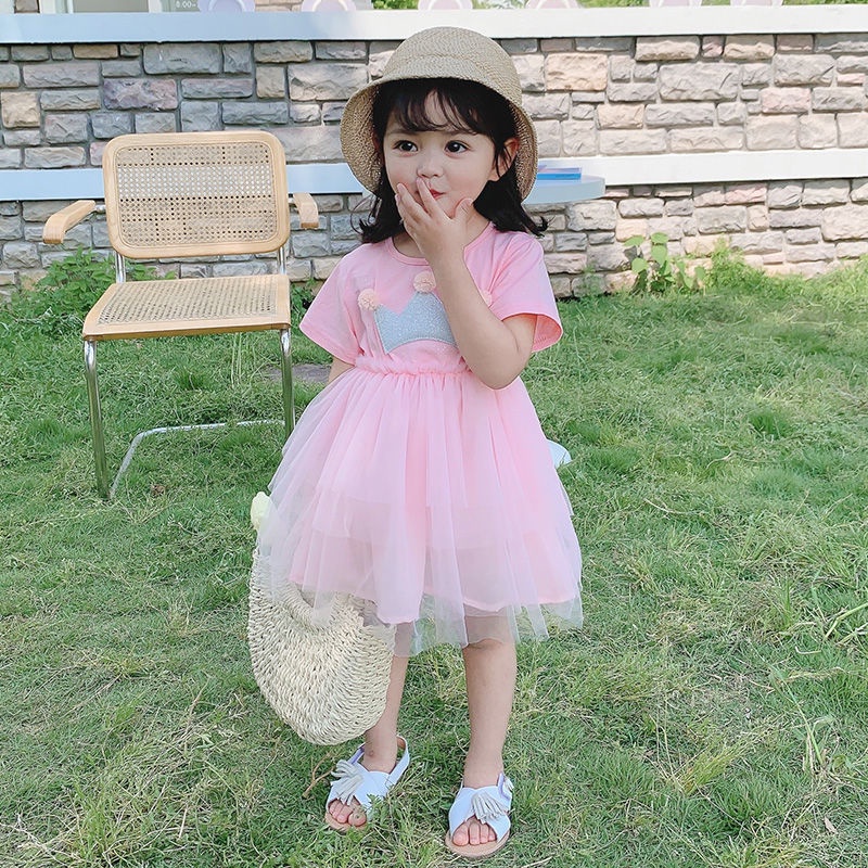 [PRINCESS KESLI] 0-4Tahun Dress Princess Bayi Gaun Pesta Anak Perempuan Rok Anak Cewek Fashion Korean Lengan Pendek Pakaian