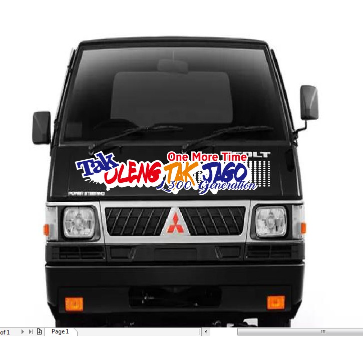 CUTING STIKER NAMA BUAT L 300 / AL MOBIL BISA