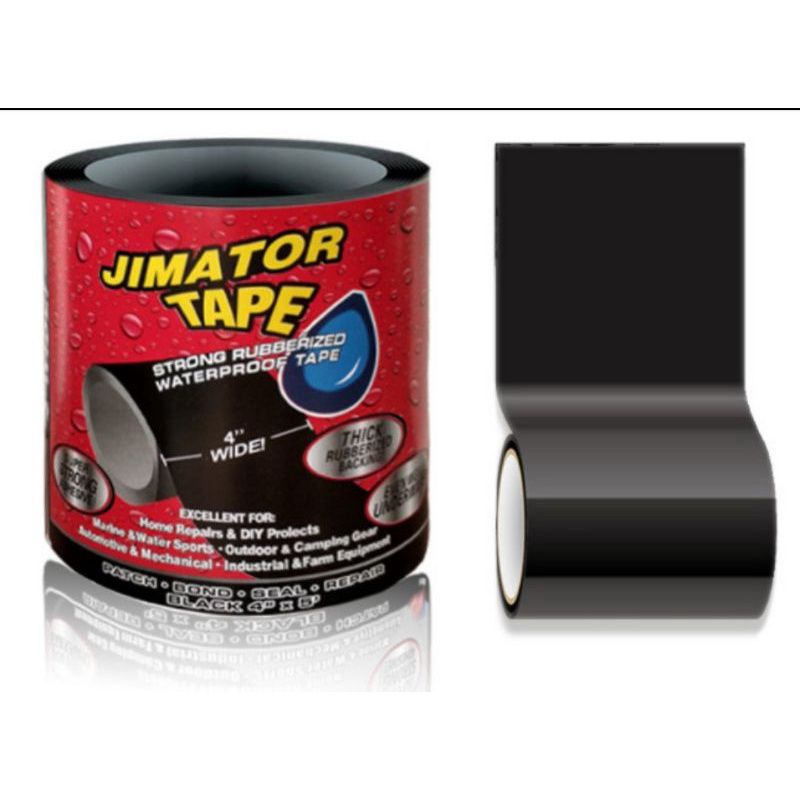 

LEM TAMBALAN BOCOR ANTI AIR HITAM WATERPROOF JIMATOR TAPE STIKER TAHAN AIR