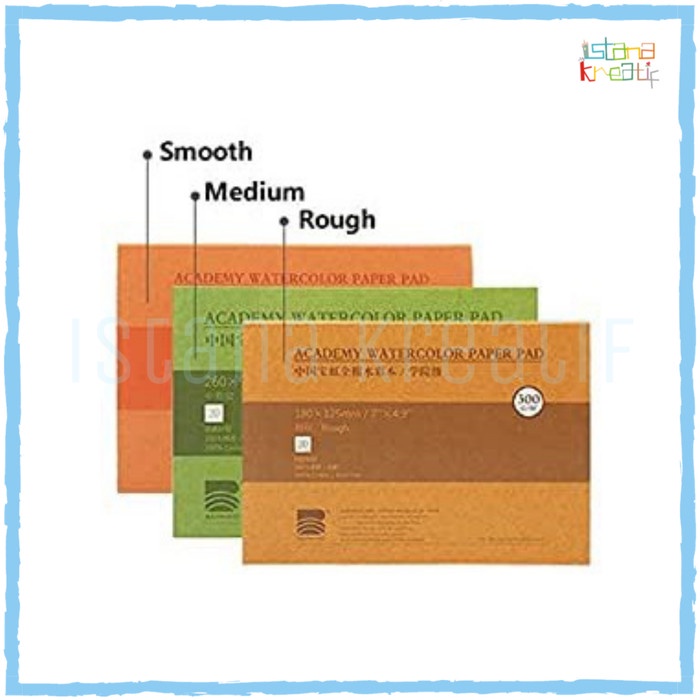 

Sketsagambar- Baohong Academy Watercolor Paper Pad 180 X 125 Mm| 20 Lembar| 300 Gsm - Hot Press