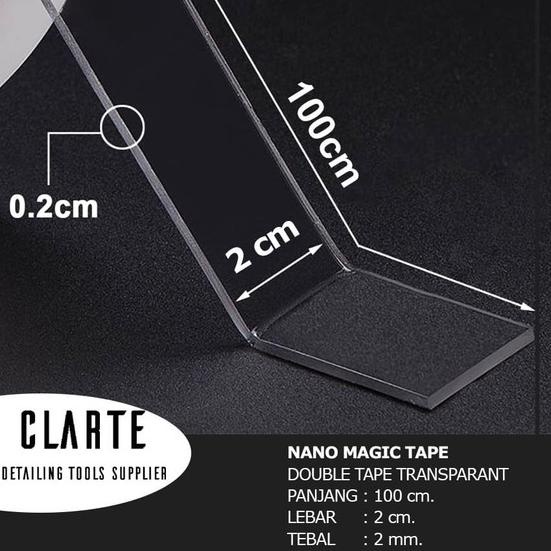 

➷ NANO MAGIC TAPE DOUBLE TAPE BENING SERBA GUNA 2mm x 1 meter ♩