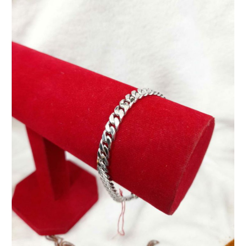 GL789H281H gelang model rantai hulu emas putih asli berat 24.150 kadar 75% 17k pj 21cm