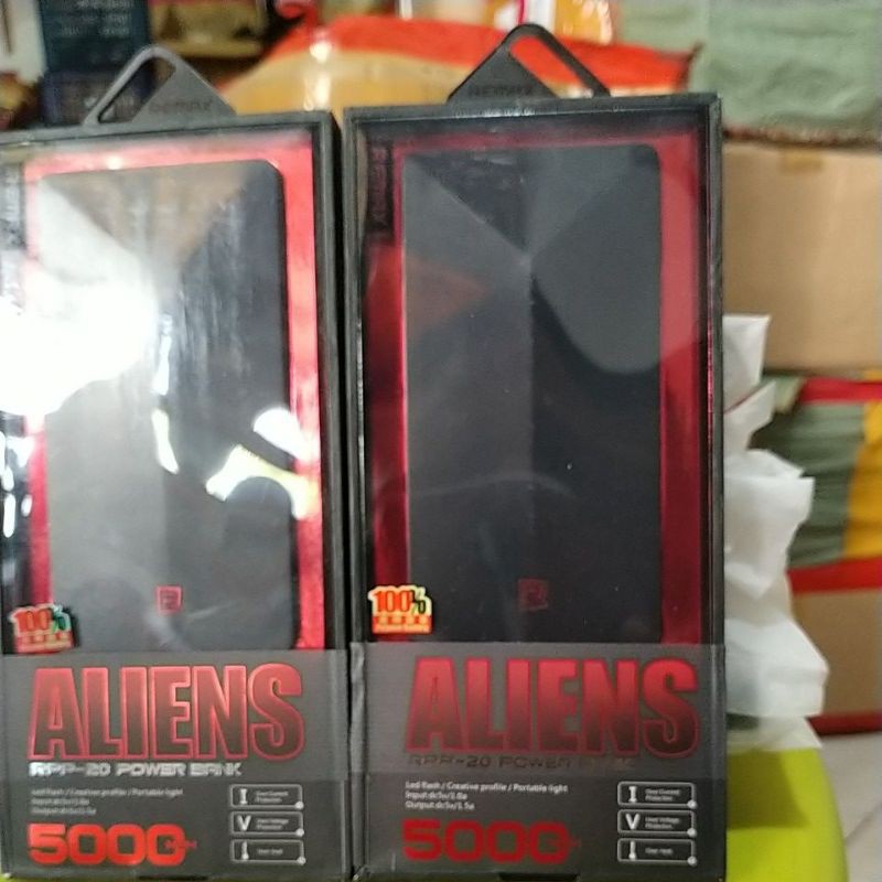 POWER BANK ORIGINAL 100% REMAX 5000mah ALIENS