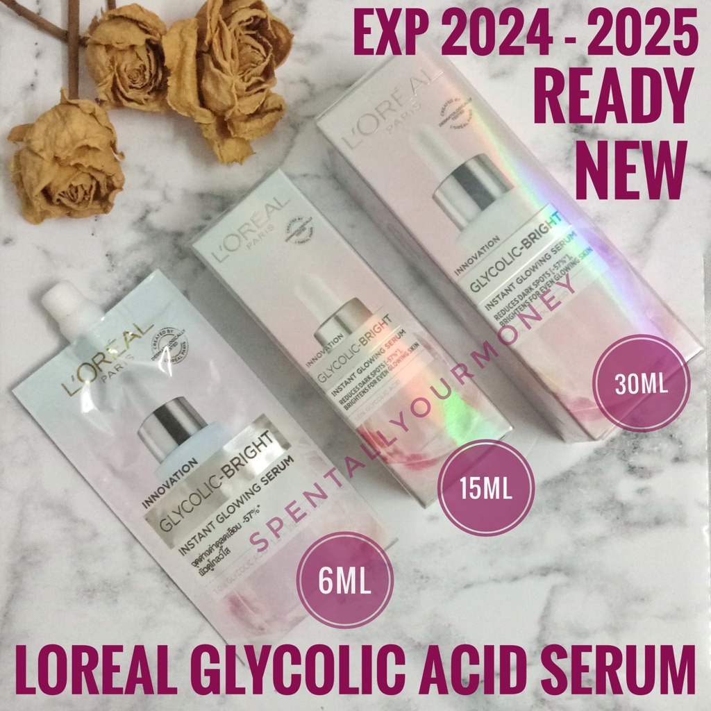 READY NEW loreal paris glycolic acid serum