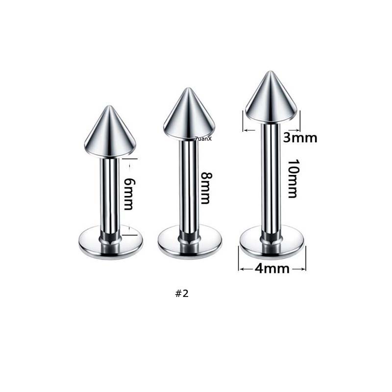 1pc Anting Tindik Hidung / Bibir / Telinga Bahan Stainless Steel Hypoallergenic Untuk Pria / Wanita