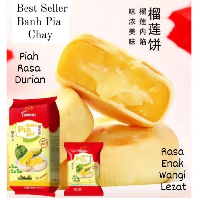 

4PCS BANH PIA CHAY PIAH DURIAN MUSANG KING BLUEBERRY MANGGA PIA MAGGO BLUBERRY