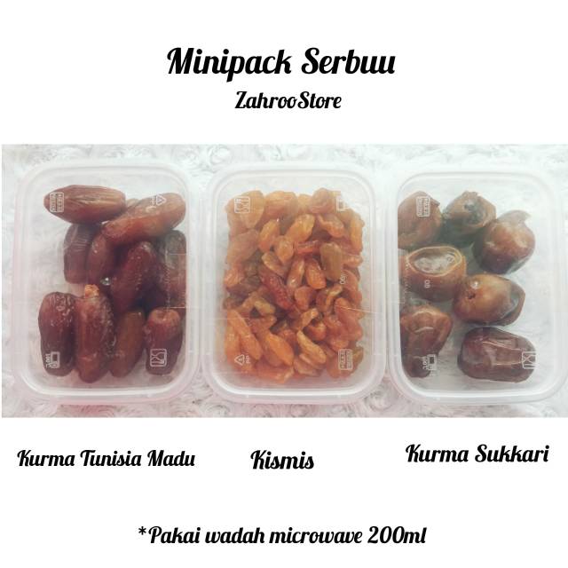 

(Kotak 200ml) Kurma kismis kacang arab minipack