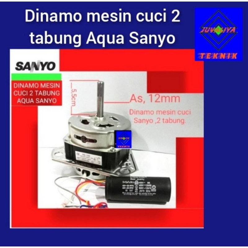 Dinamo mesin cuci Aqua Sanyo 2 tabung