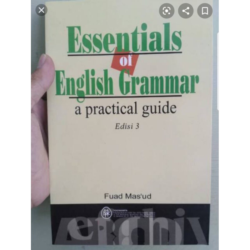 Buku Essential of English Grammar Fuad Mas'ud Buku kualitas No.1 TERMURAH dan TERBAGUS