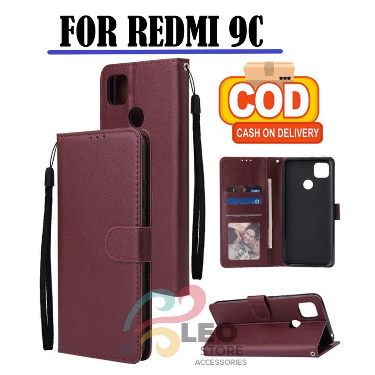 DOMPET HP UNTUK XIAOMI REDMI 9C (2020) NEW LEATHER FLIP CASE XIAOMI REDMI 9C (2020) NEW