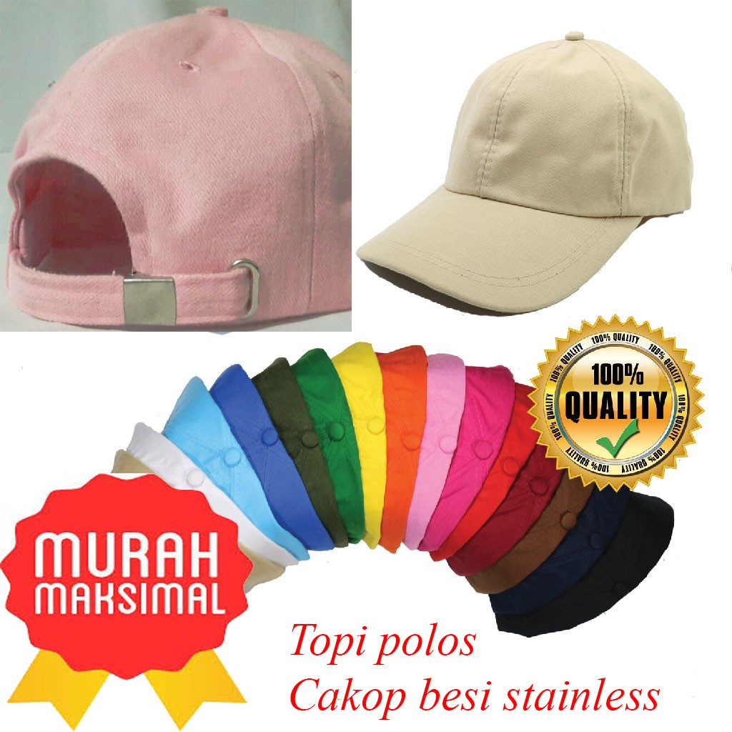 Topi Polos Rapell Denim Metal Buckel