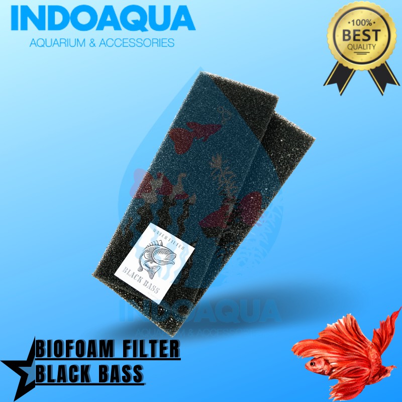 Filter Aquarium Kapas Biofoam Black Bass Busa Filter Biofoam Aquarium 2 Lapis