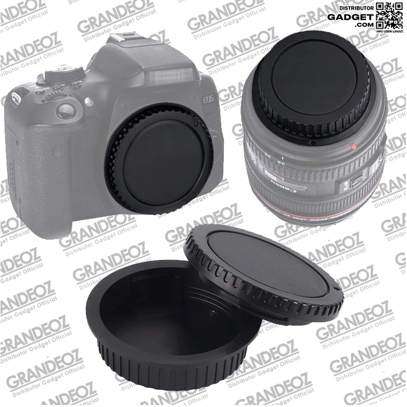 Jual Tutup Lensa & Body Front Cover Rear Lens Cap DLSR Bodi Kamera