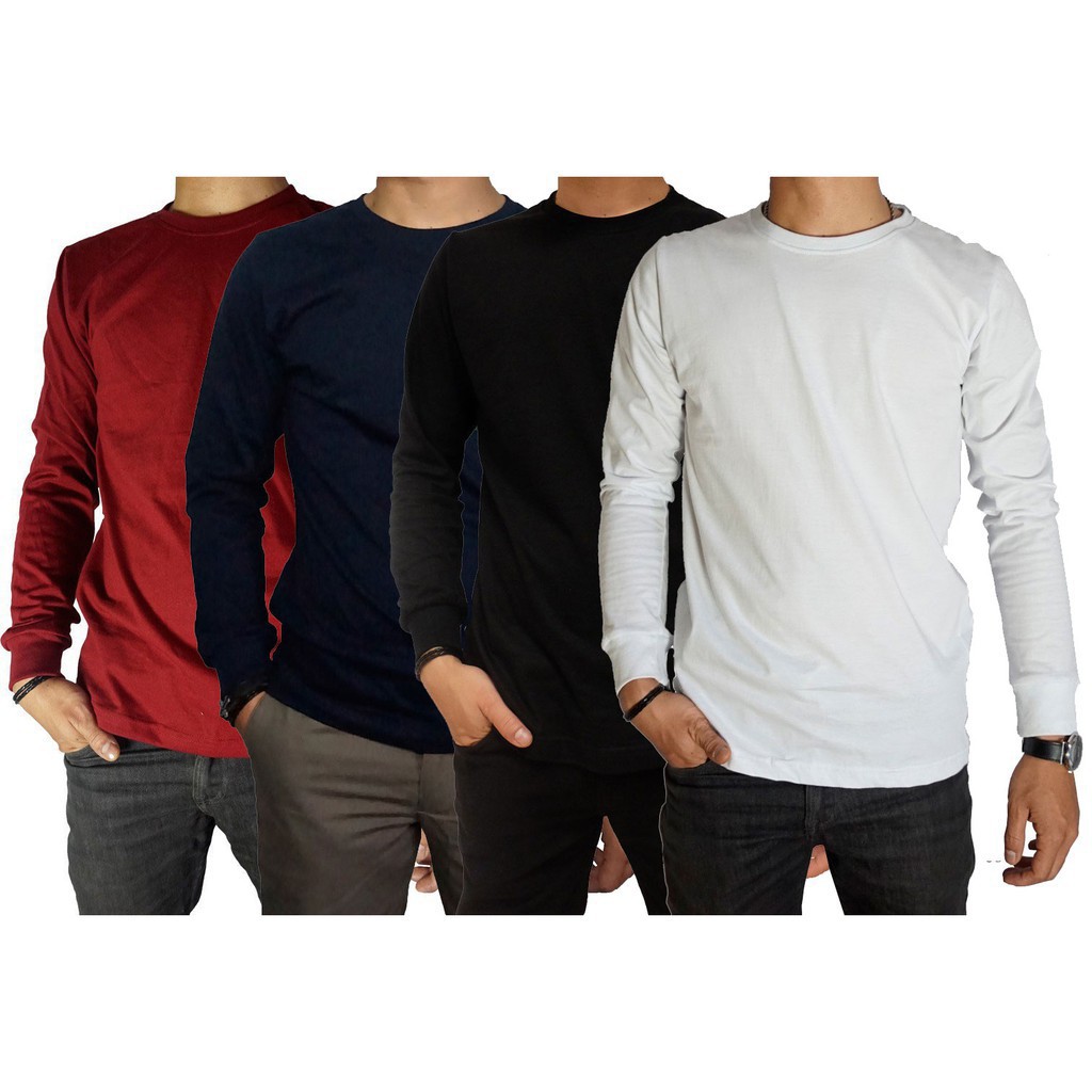 Kaos Polos Lengan Panjang 30s