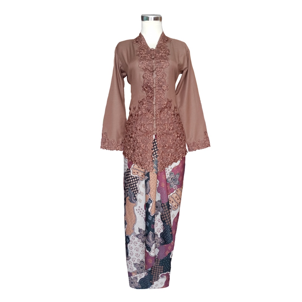 Kebaya Encim Coklat Mimosa 601