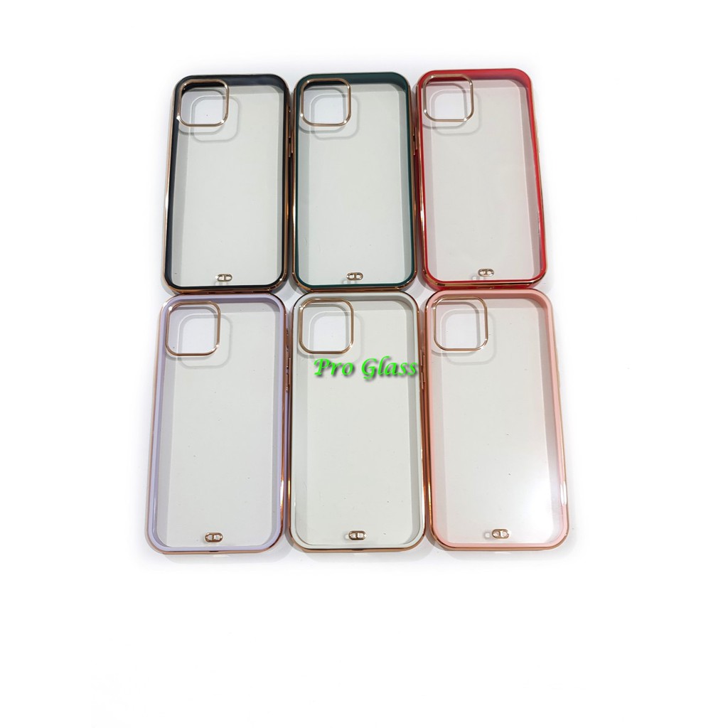 C122 Iphone 11 / 11 PRO / 11 PRO MAX Premium Square Chrome Silicone Case