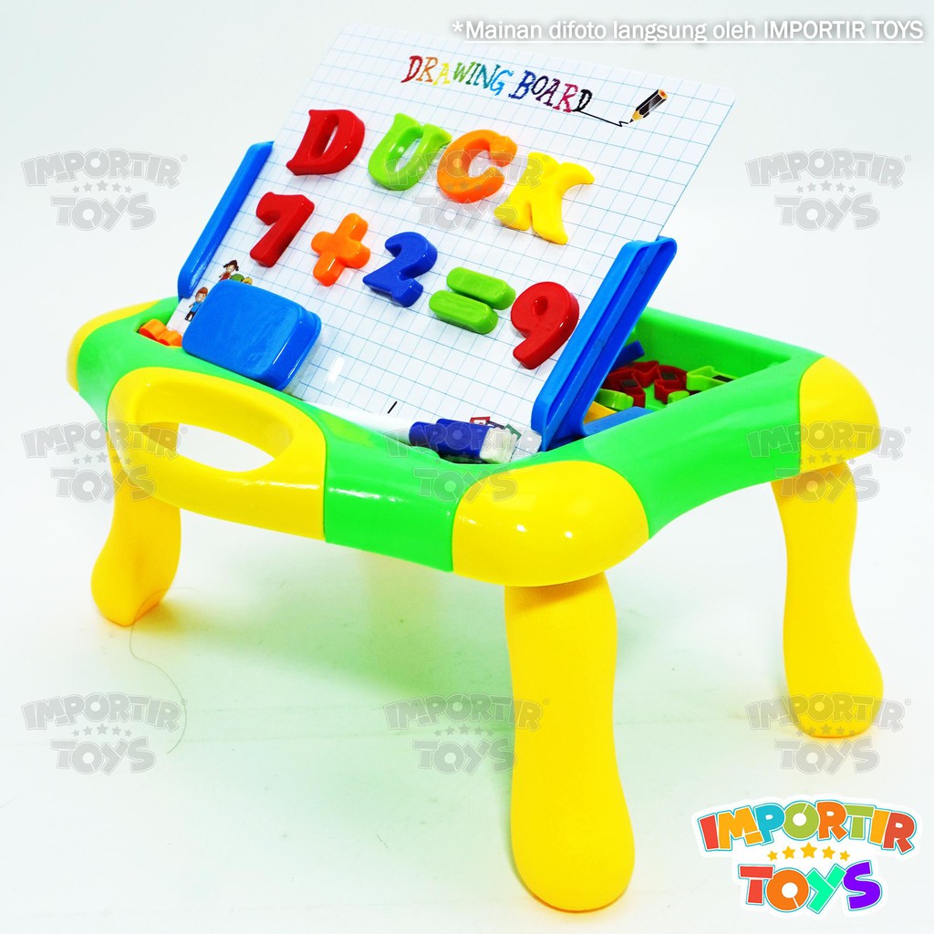 Mainan Edukasi Papan Tulis &quot;ALPHABET&quot; &quot;NUMBER&quot; + MAGNET &quot;ALPHABET&quot; SUPER TOYS (IMPORT QUALITY) Berku