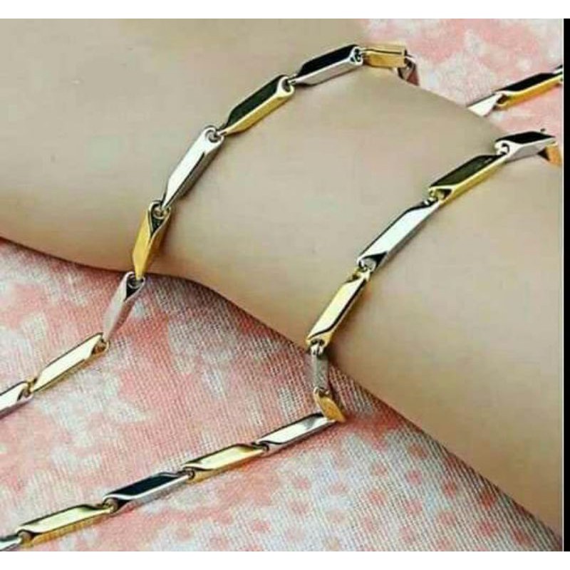 kalung titanium pria rantai padi anti karat selamanya -kalung titanium rantai padi