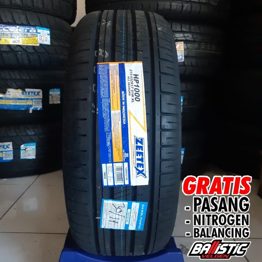 Ban mobil tubles murah 215/45 R17 merek ZEETEX HP 1000 215 45 Ring 17